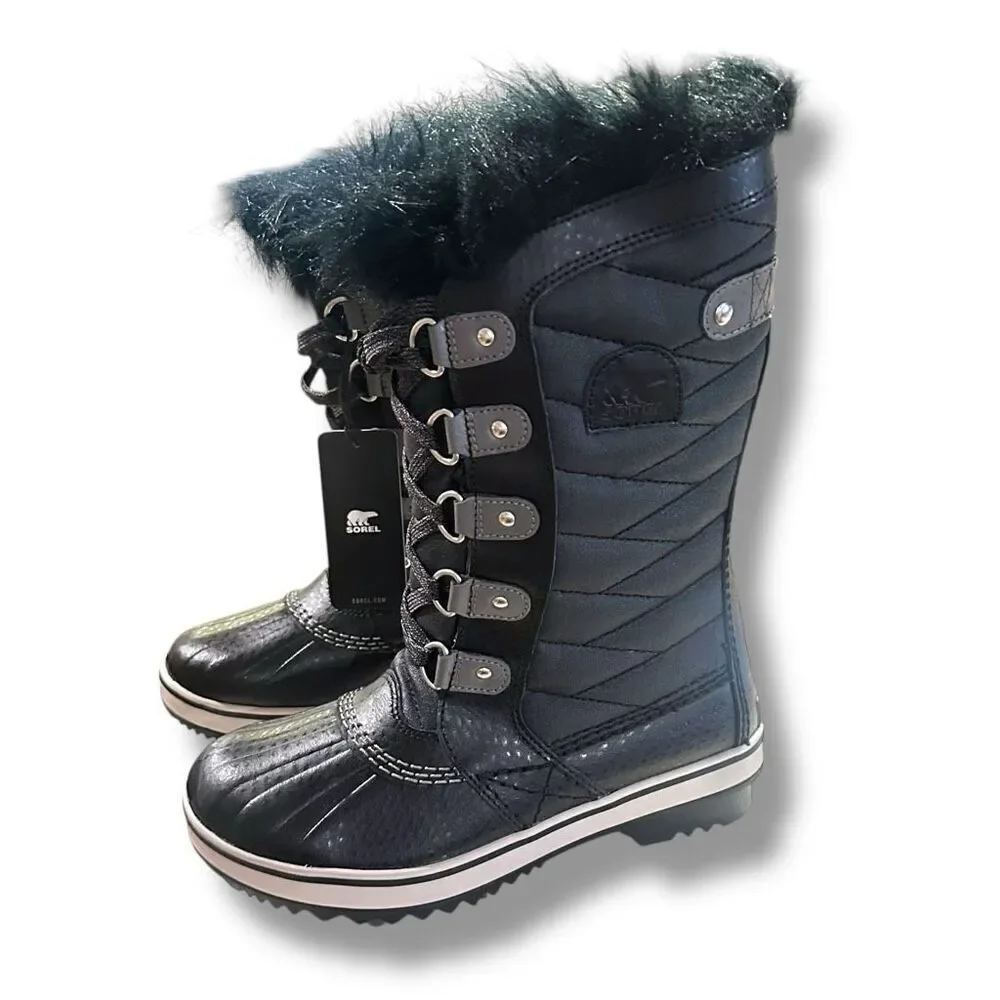 SOREL Insulated Tofino II Waterproof Faux Fur Winter Snow Boots Youth Big Kids S